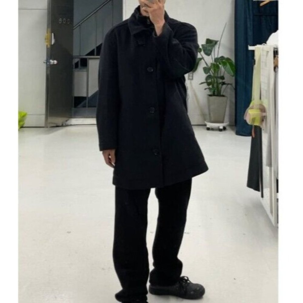 Men's Hugo Boss Cashmere Wool Black Double Layered Jacket Size 44R